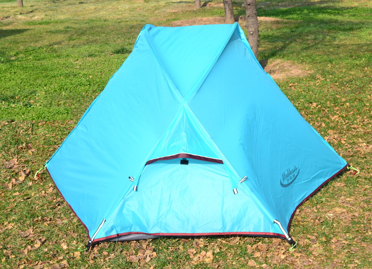 Cheap Goat Tents Ultralight Single Person 2 Door 20D Nylon Silicon Coated Waterproof Windproof Double Layer Two Doors Camping Tent Barraca Tienda   